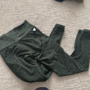 Aerie leggings 7/8 green with pockets